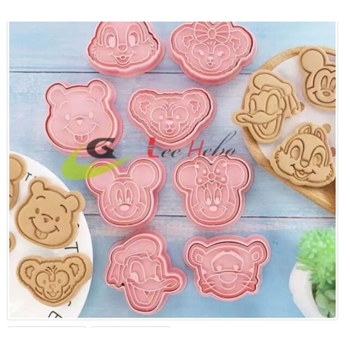 GENERICO - Cortador De Galletas 8 Piezas De Plástico Figuras