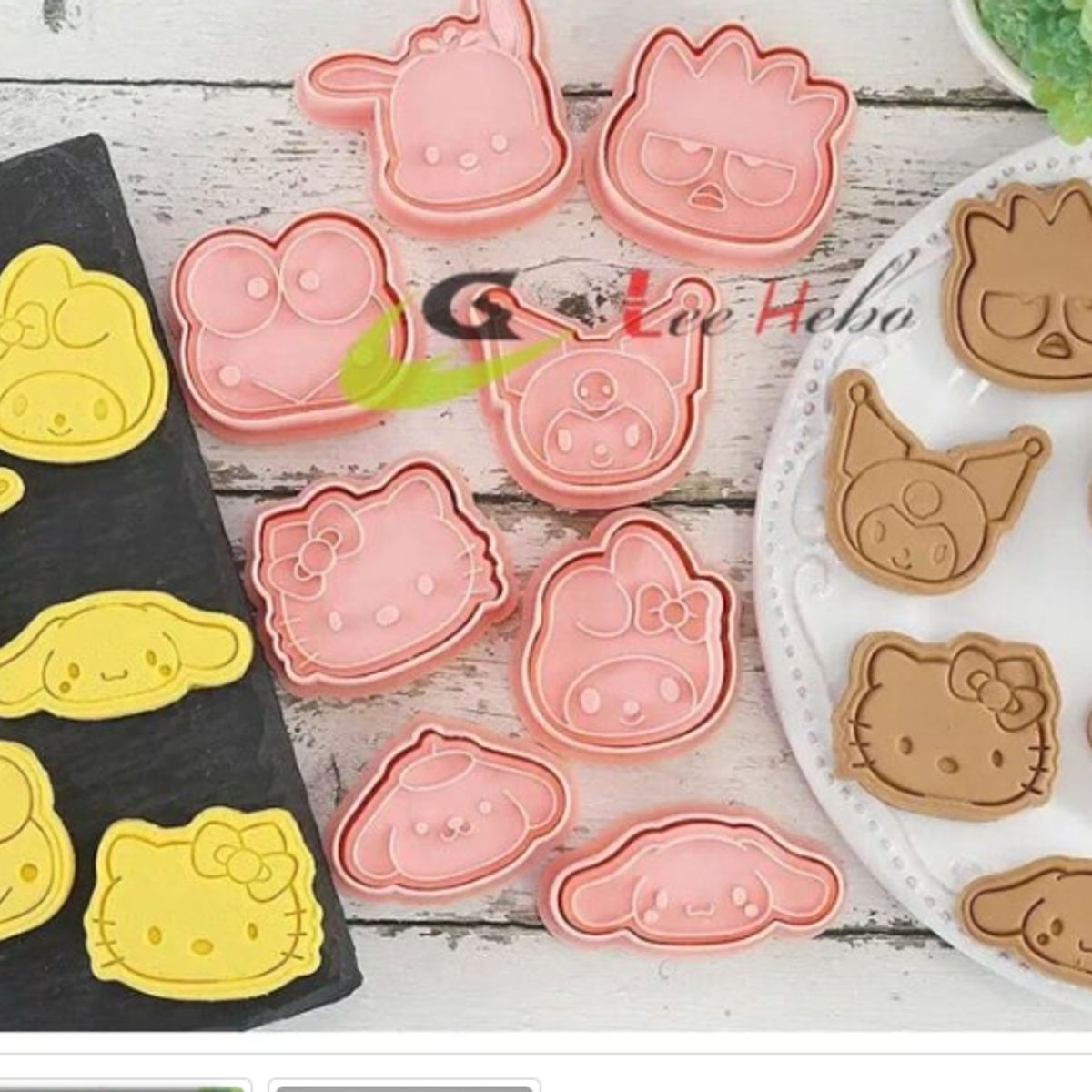 GENERICO - Cortador De Galletas 8 Piezas De Plástico Figuras Galletas