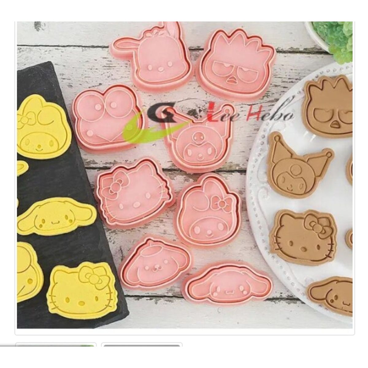 GENERICO - Cortador De Galletas 8 Piezas De Plástico Figuras Galletas