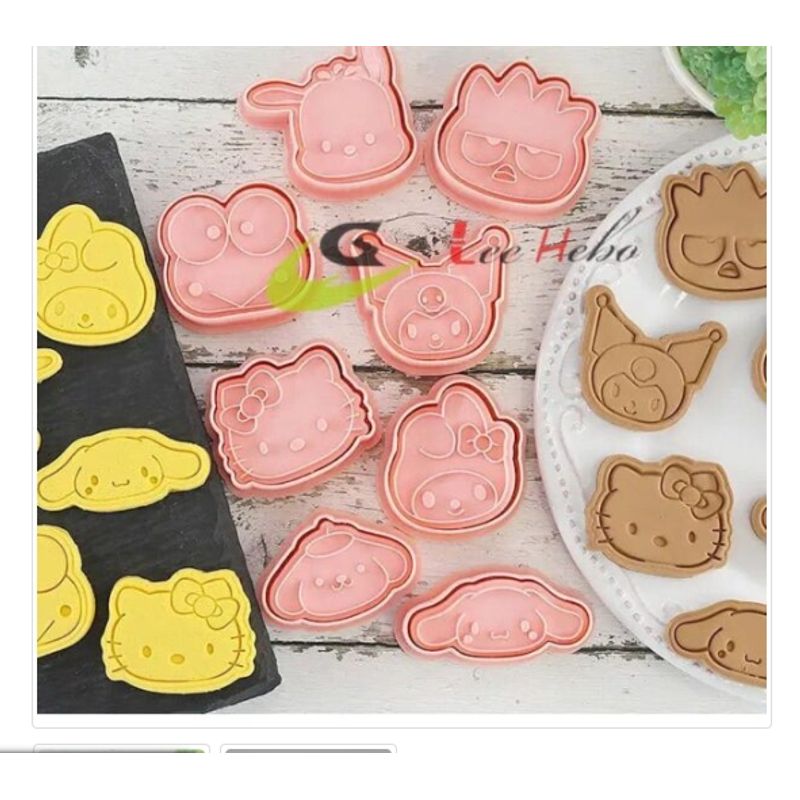 GENERICO - Cortador De Galletas 8 Piezas De Plástico Figuras Galletas