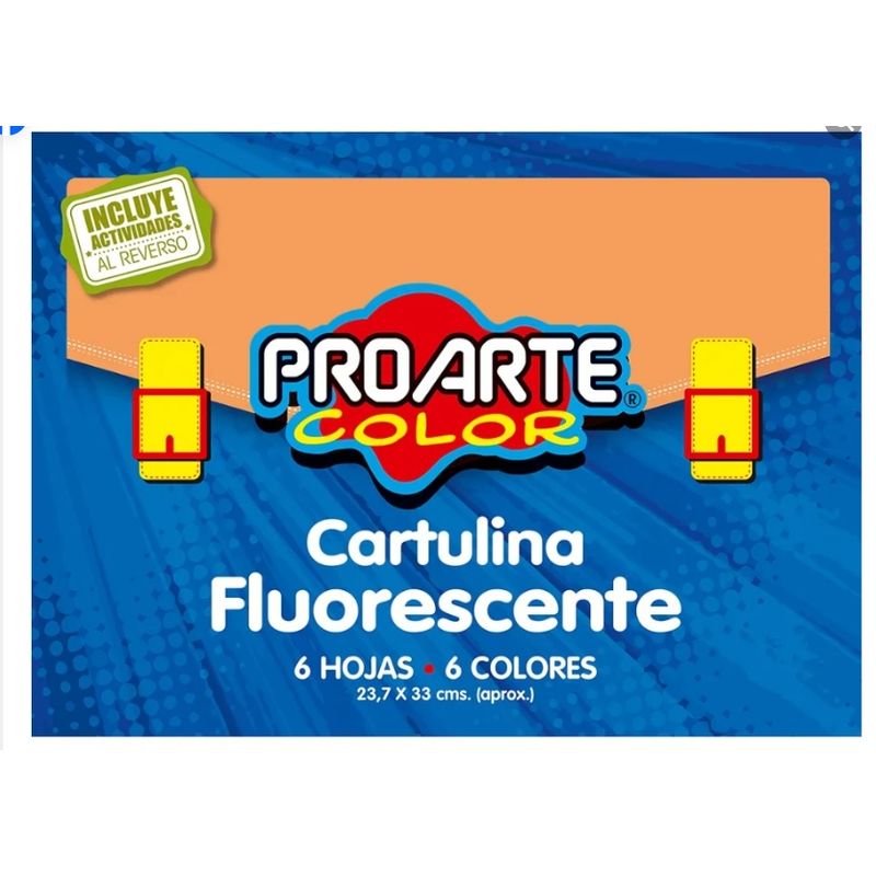 GENERICO - Cartulina Fluorescente 6 Hojas ProArte Color
