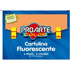 GENERICO - Cartulina Fluorescente 6 Hojas ProArte Color