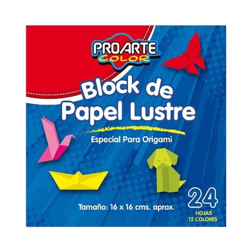 GENERICO - Block De Papel Lustre Especial Para Origami 24 Unidades