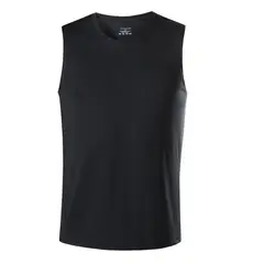 ANDESLAND OUTDOOR APPAREL - Camiseta Musculosa Dryfit Deportiva Holgada Hombre Negro