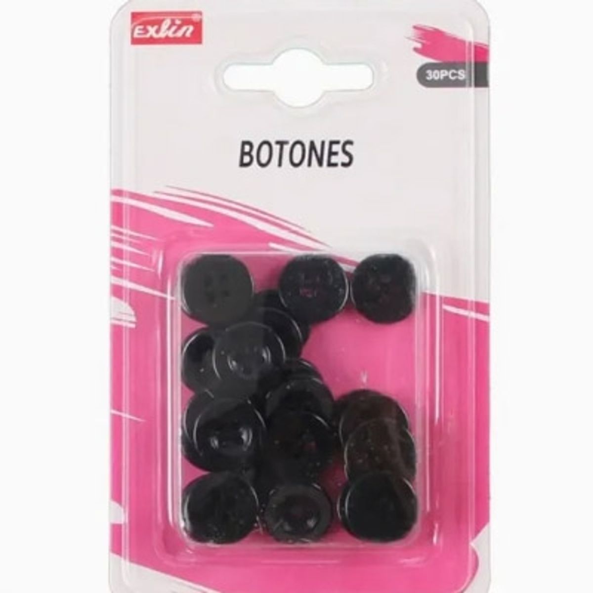 GENERICO - Botón Negro de 4 Agujeros