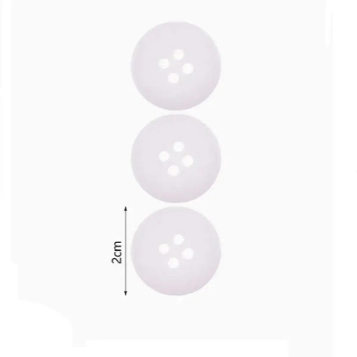 GENERICO - Botones Blanco 12 Pcs