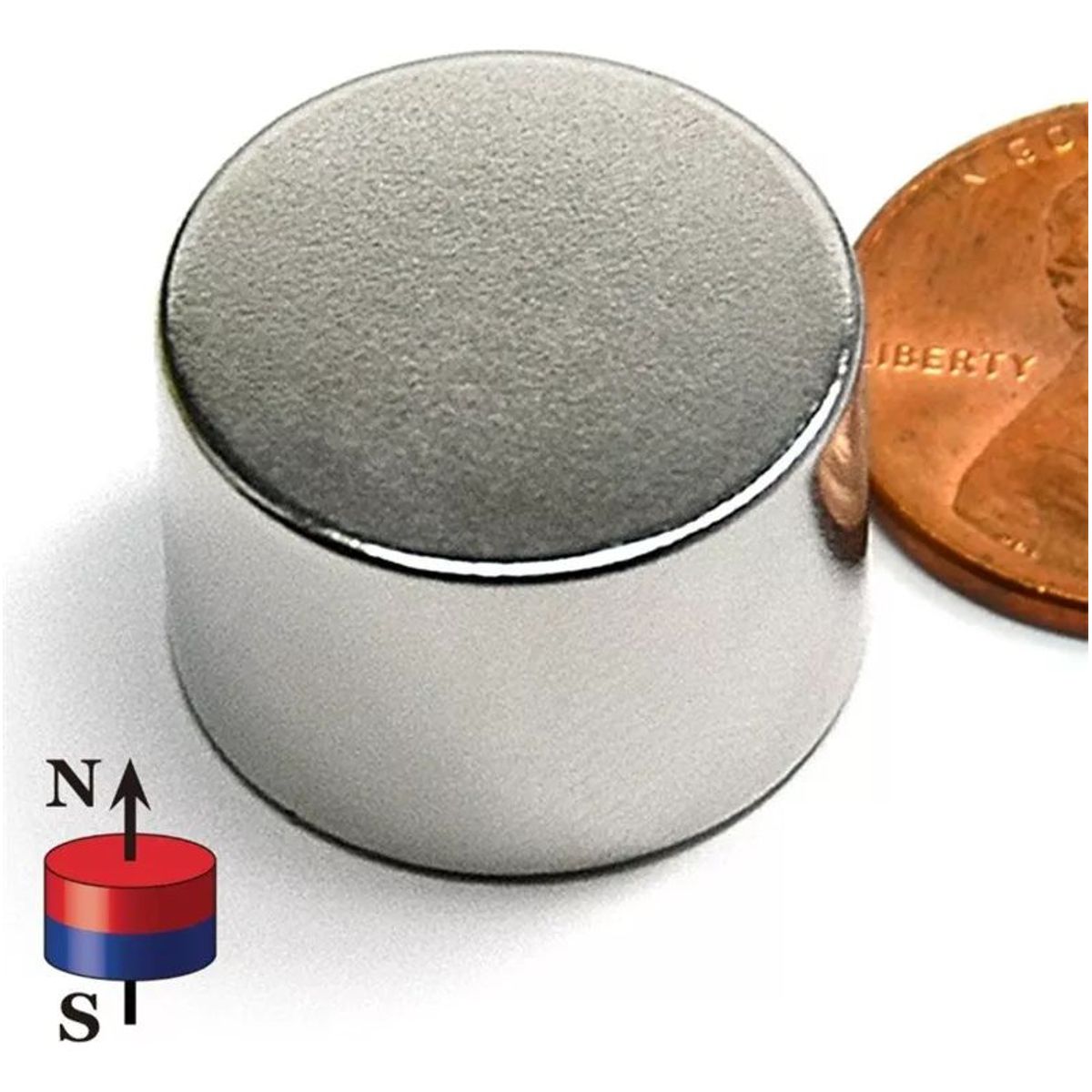 KUANGYE - Iman Neodimio N52 Cilindro 20 X 25 Mm Super Fuerte Bio