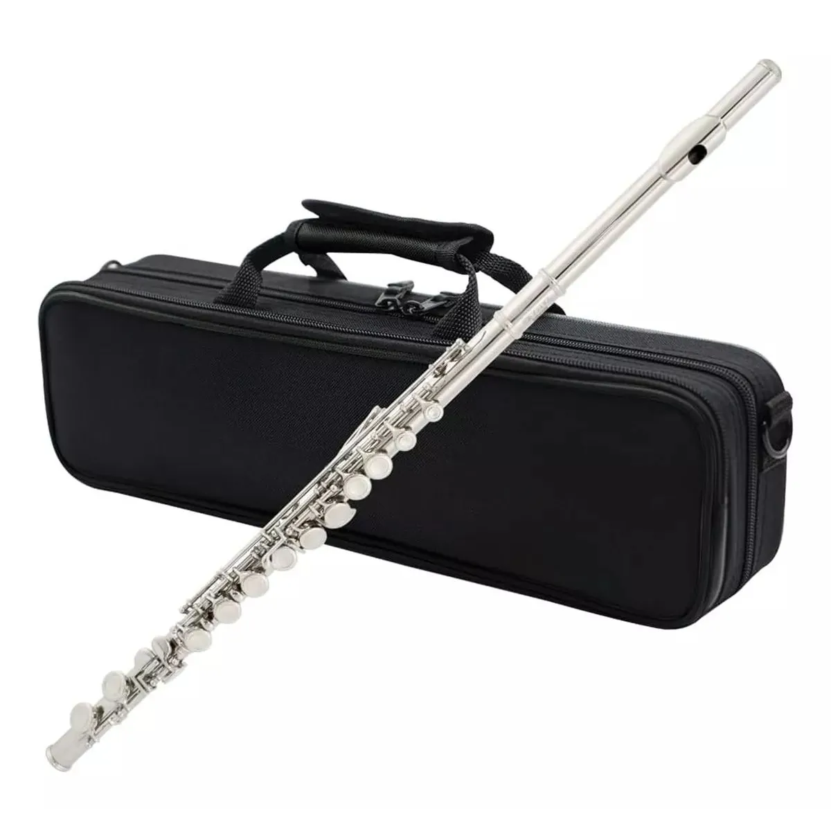 KUANGYE - Flauta,flauta Traversa De Níquel C Célula Cerrada 16 Hoyo.