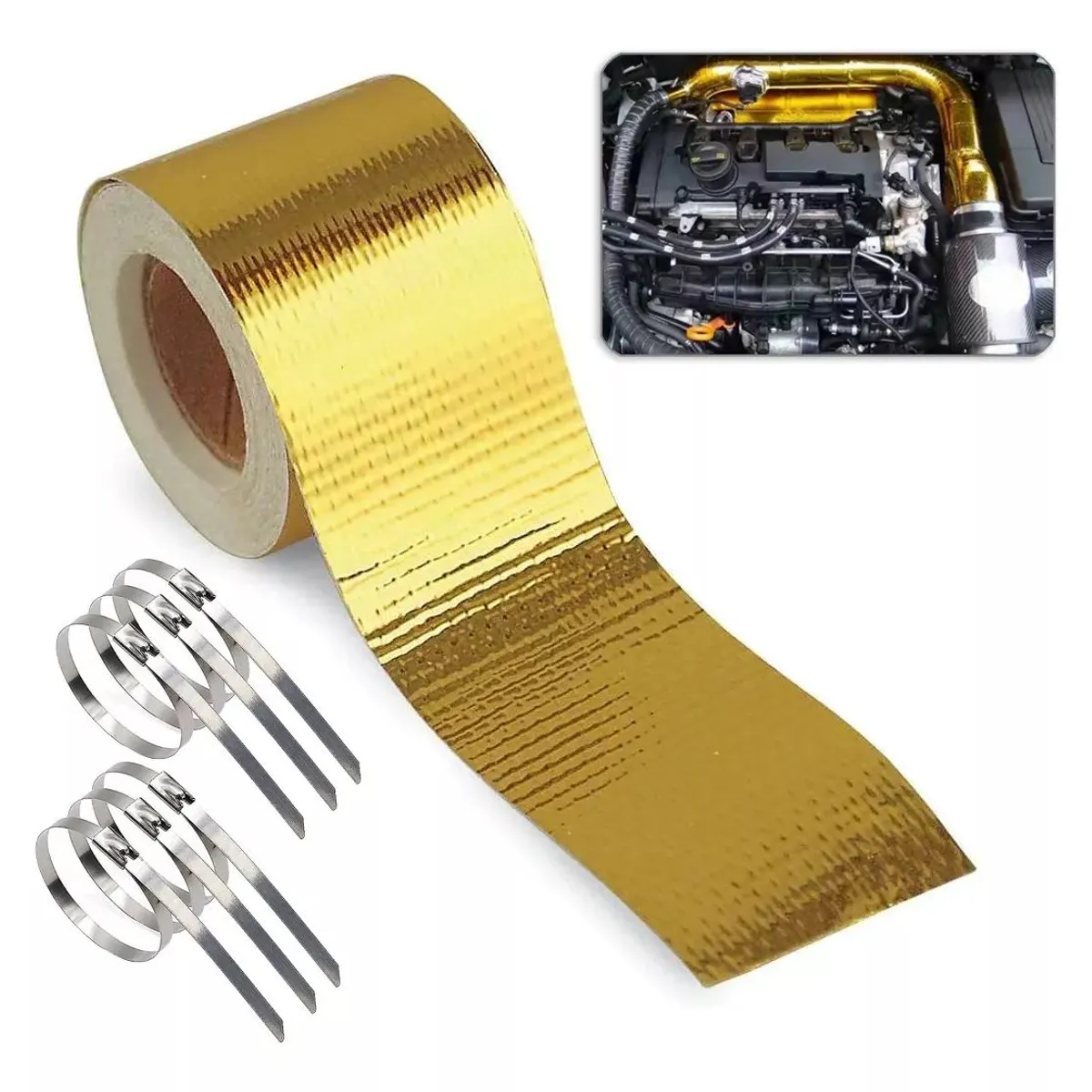 KUANGYE - Cinta Termica Induccion Aislante Dorada Alta Temperatura