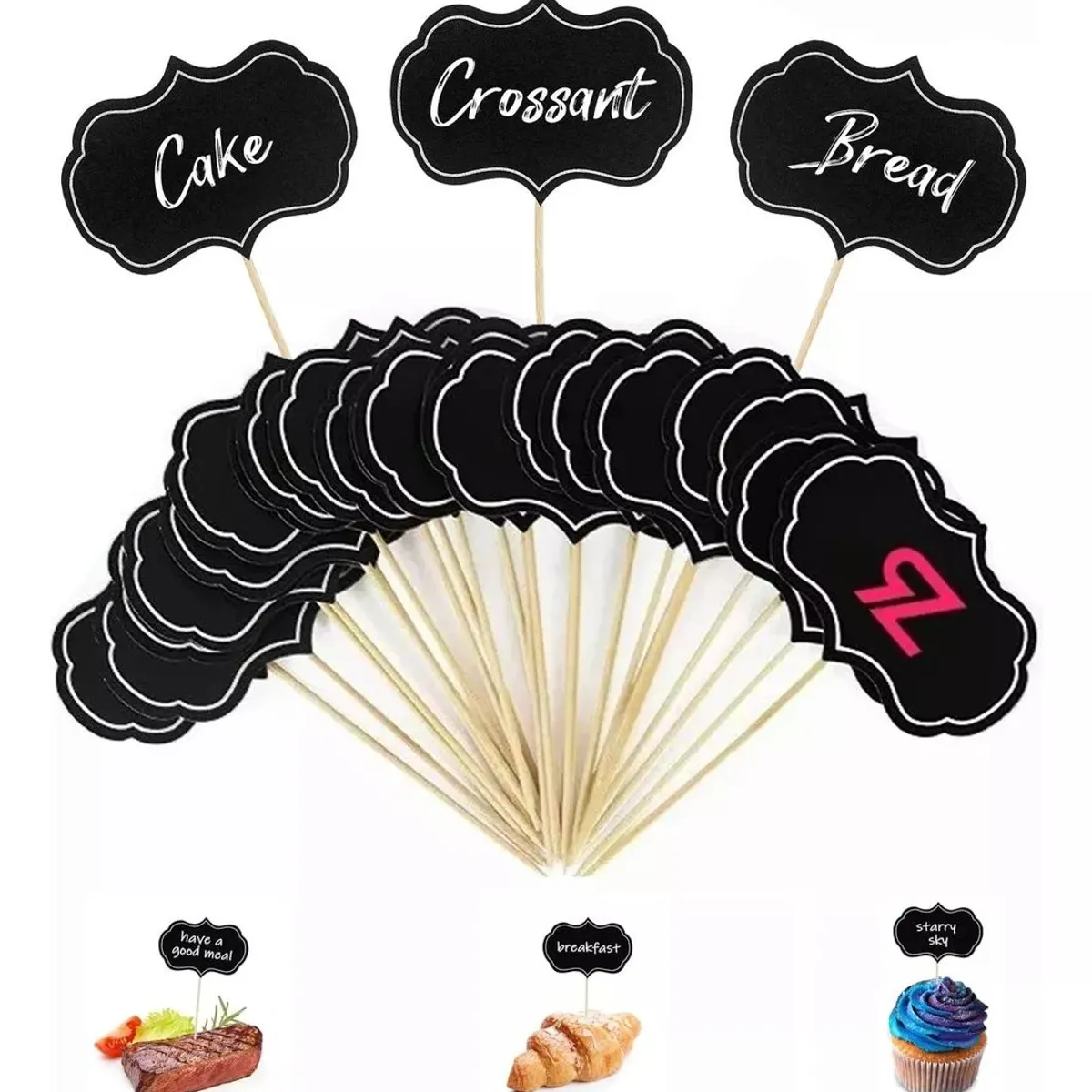 KUANGYE - 24 Unidades Mini Pizarra Para Mensajes Decoracion Fiestas