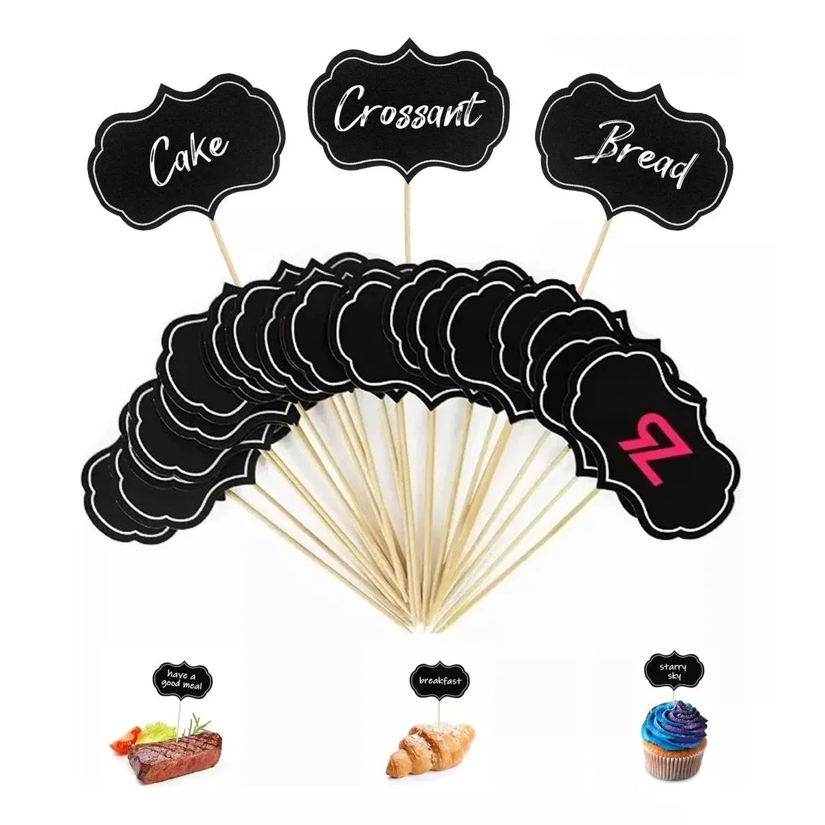 KUANGYE - 24 Unidades Mini Pizarra Para Mensajes Decoracion Fiestas