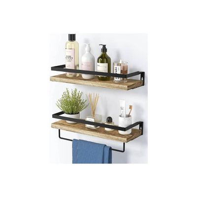 Imagen 2 del producto Estanteria Minimalista Moderna 2 Niveles Flotante De Madera