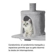 GENERICO - Torre Arbol Con Casa Rascador Juguete De Gatos Premium 138cm