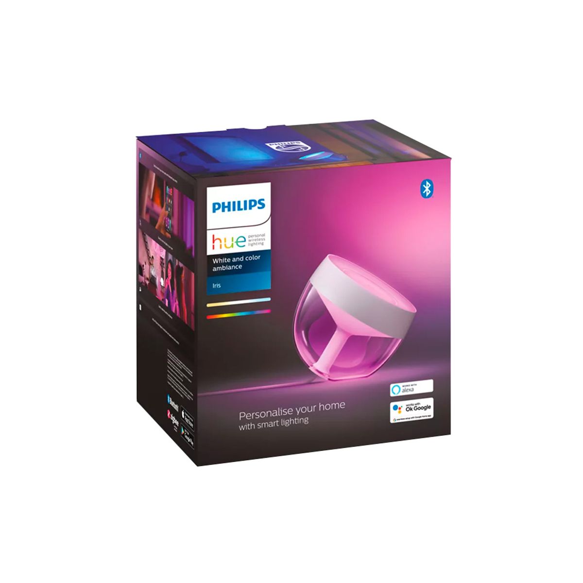 PHILIPS HUE - Lámpara Inteligente de Mesa Philips Hue Iris Multicolor