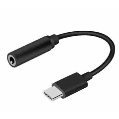 DM - ADAPTADOR TIPO C A PLUG 3.5 NEGRO