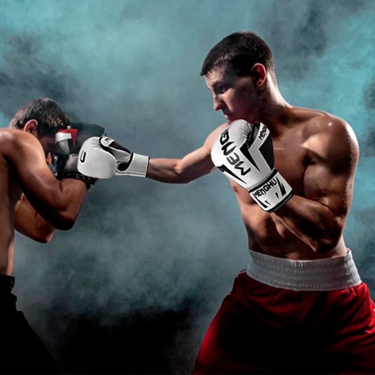 GENERICO - Guantes De Box Menghu 14 Onz Tigre Series Blancos