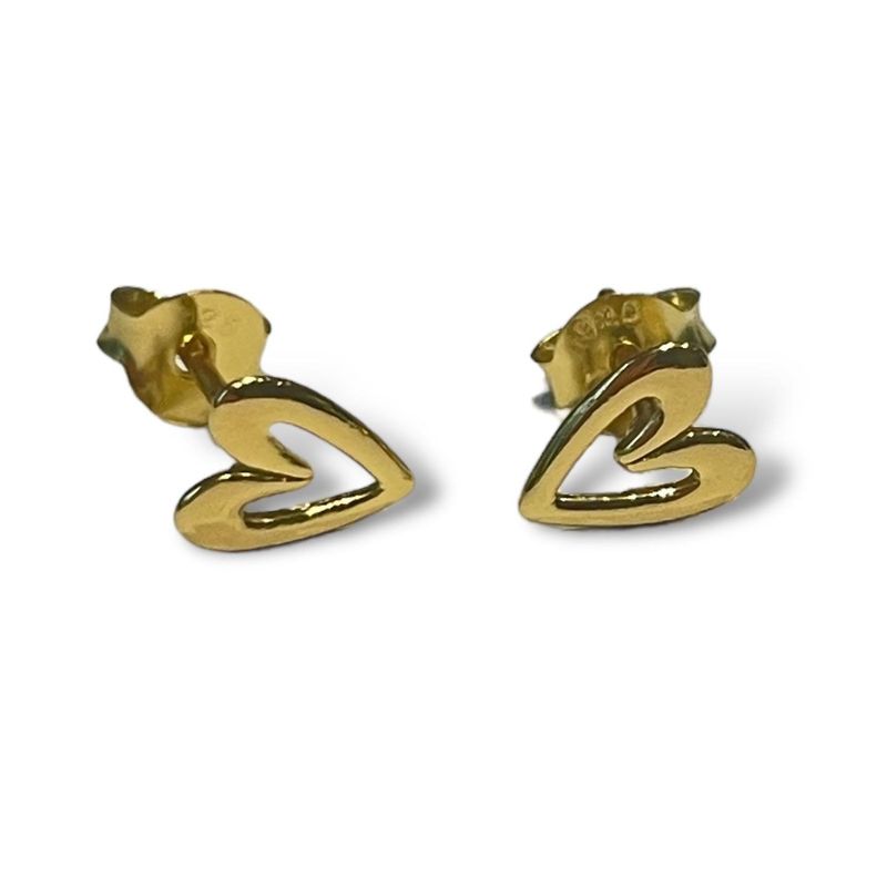 GOIA - Aros Unisex Corazón Dibujado Gold