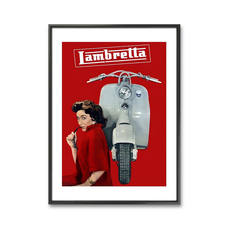 GENERICO - CUADRO DECORATIVO VINTAGE LAMBRETTA ITALIA