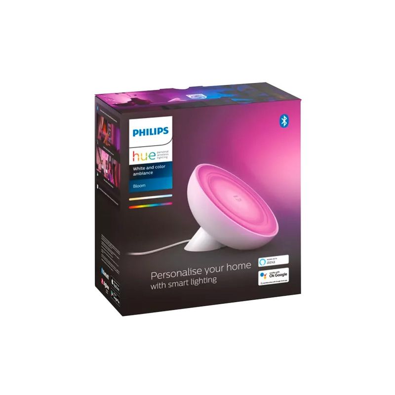 PHILIPS HUE - Lámpara Inteligente de Mesa Philips Hue Bloom Multicolor