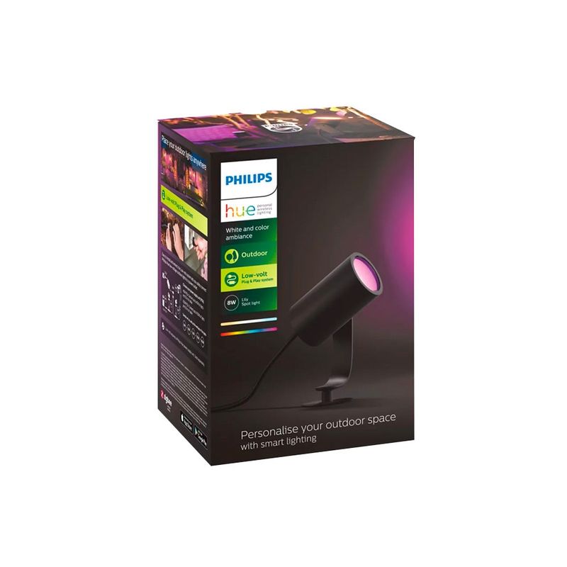 PHILIPS HUE - Foco de Exterior Inteligente Philips Hue Lily Multicolor