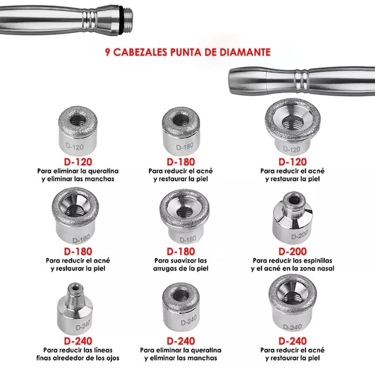 GENERICO - Máquina Exfoliadora Facial De Microdermoabrasión De Diamante 3 En 1