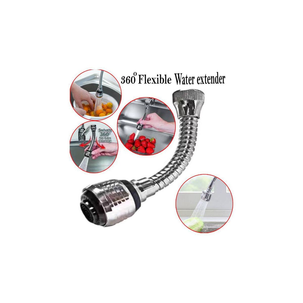 GENERICO - Extensión Flexible Llave Agua Turbo Flex 360 Cocina Baño