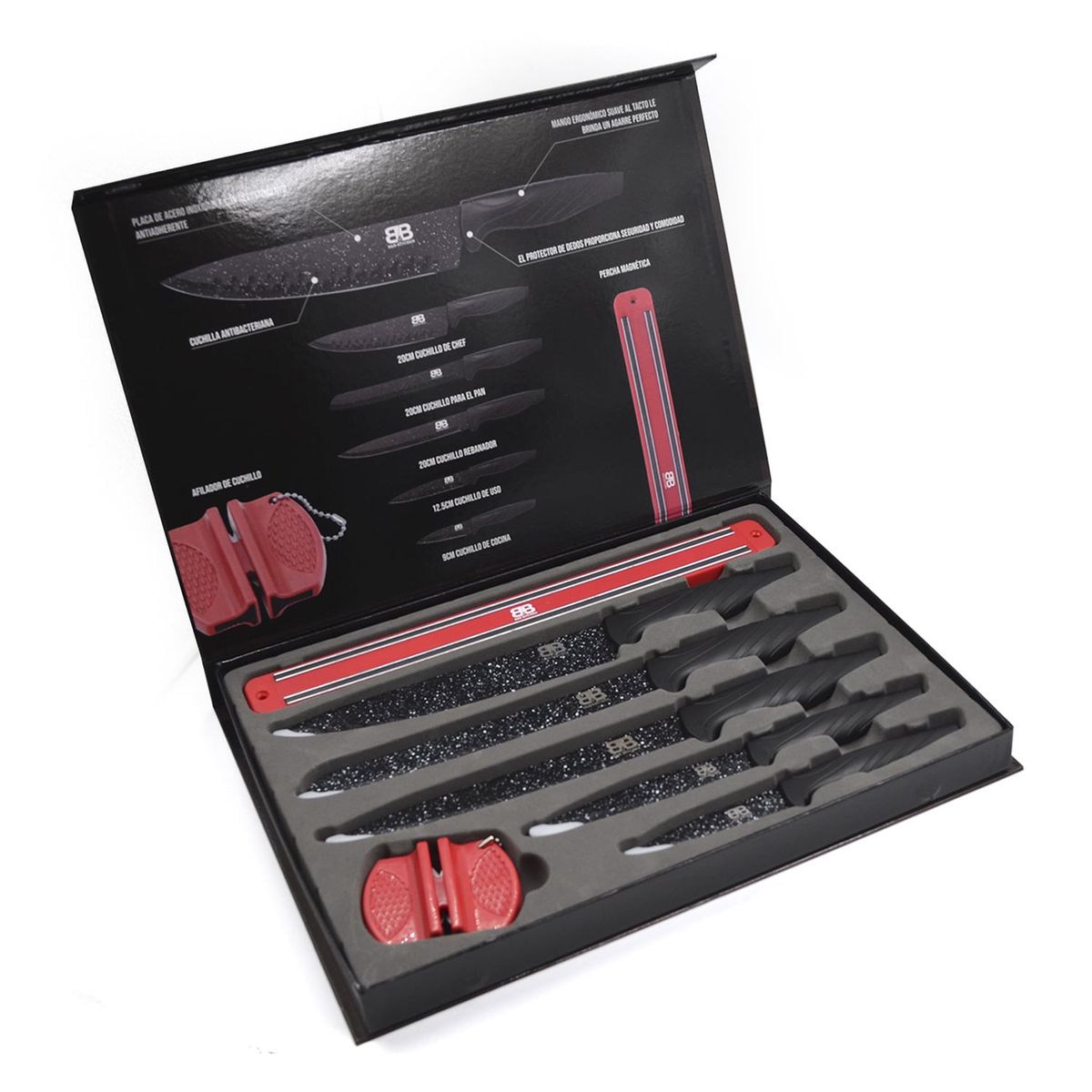 BYB - Set de Cuchillos 7 pcs acero inoxidable