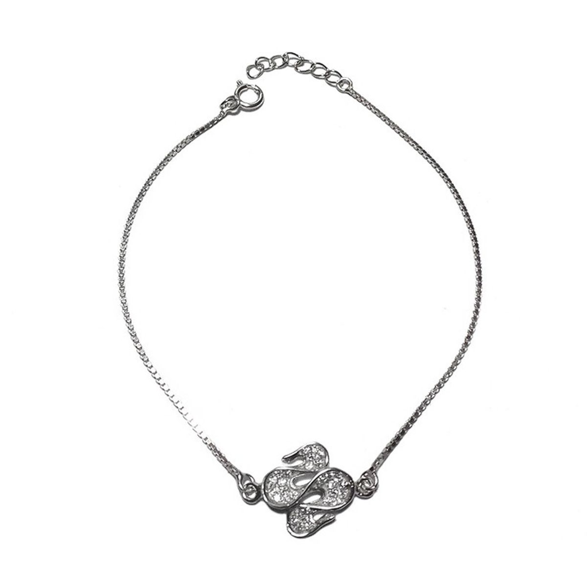 COGGIOLA - Pulsera Circón Figura Plata Fina 925