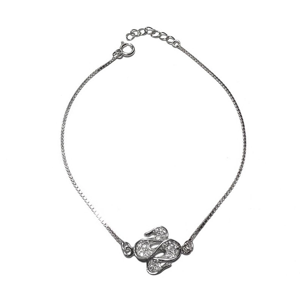 COGGIOLA - Pulsera Circón Figura Plata Fina 925
