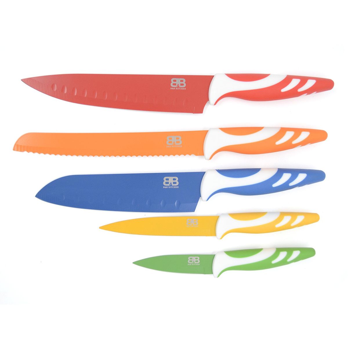 BYB - cuchillos de cocina 5 piezas  colores