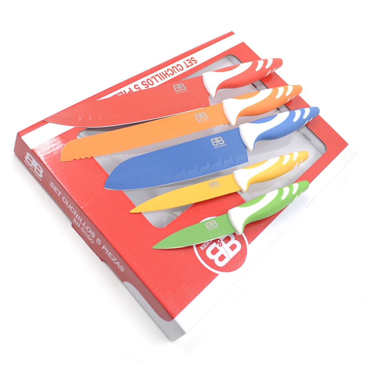 BYB - cuchillos de cocina 5 piezas  colores
