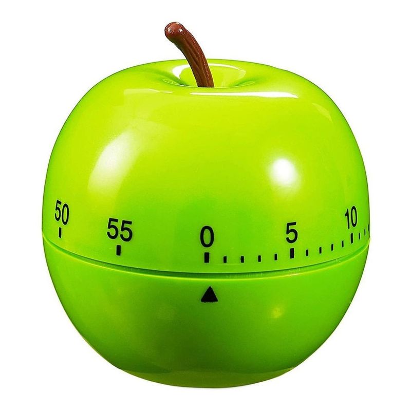 GEN - Timer Forma De Ciruela Cocina Reloj Temporizador A Cuerda - Verde