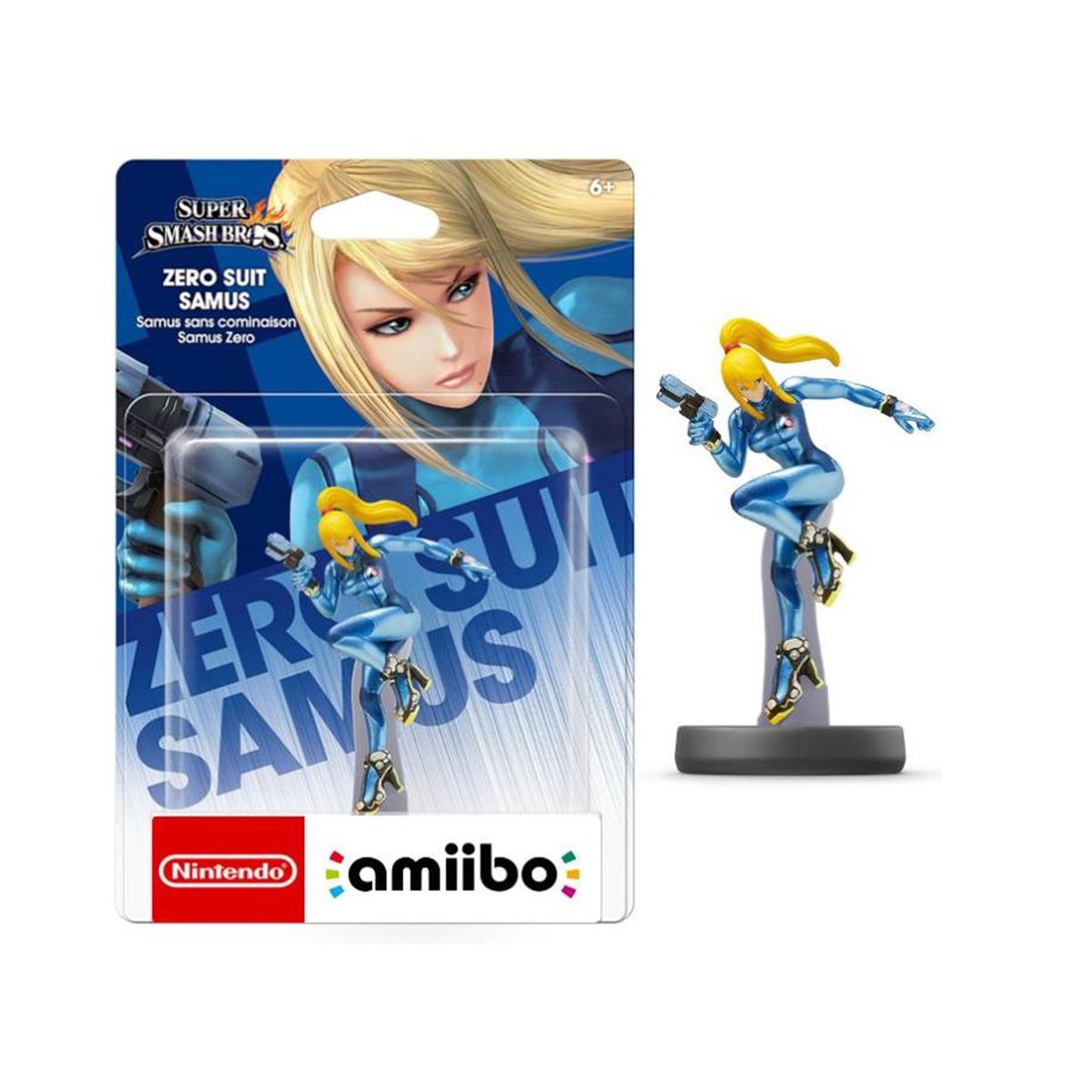 NINTENDO - Amiibo Zero Suit Samus - Colección Super Smash Bros
