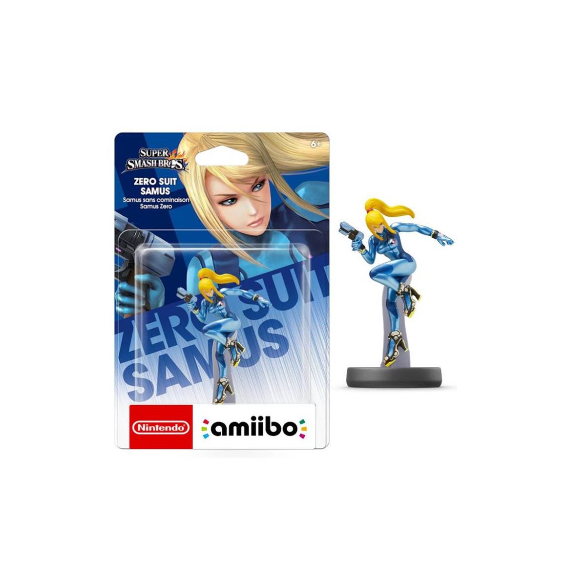 NINTENDO - Amiibo Zero Suit Samus - Colección Super Smash Bros