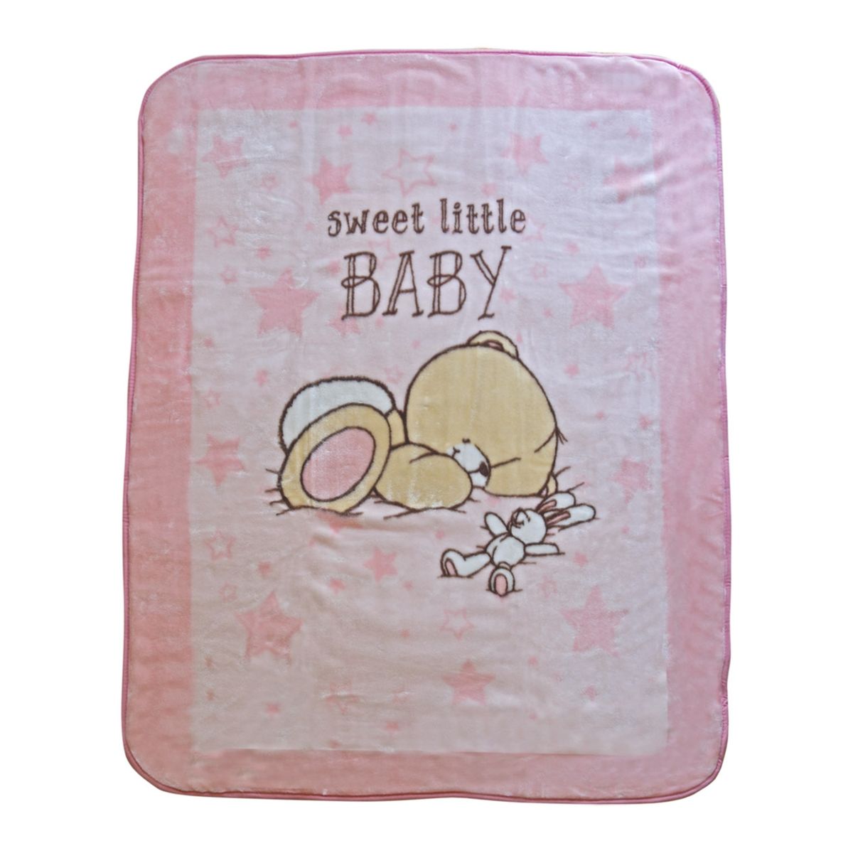 PUMUCKI - Frazada De Cuna Rosada Sweet Little Baby Pumucki