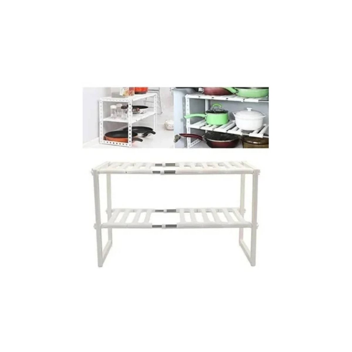 GENERICO - Organizador de Cocina Multiuso Estante Blanco