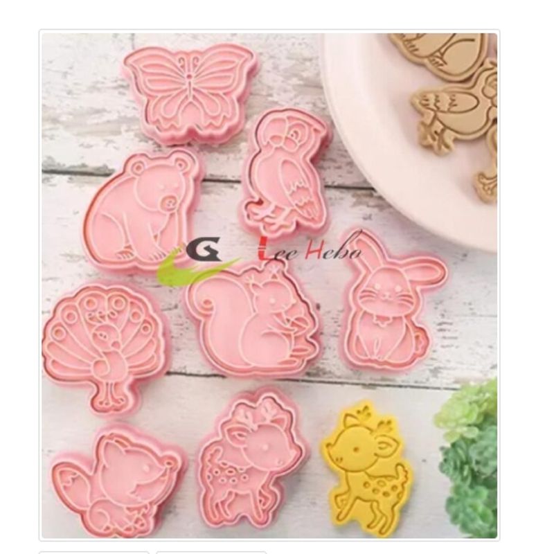 GENERICO - Cortador De Galletas 8 Piezas De Plástico Figuras Animales