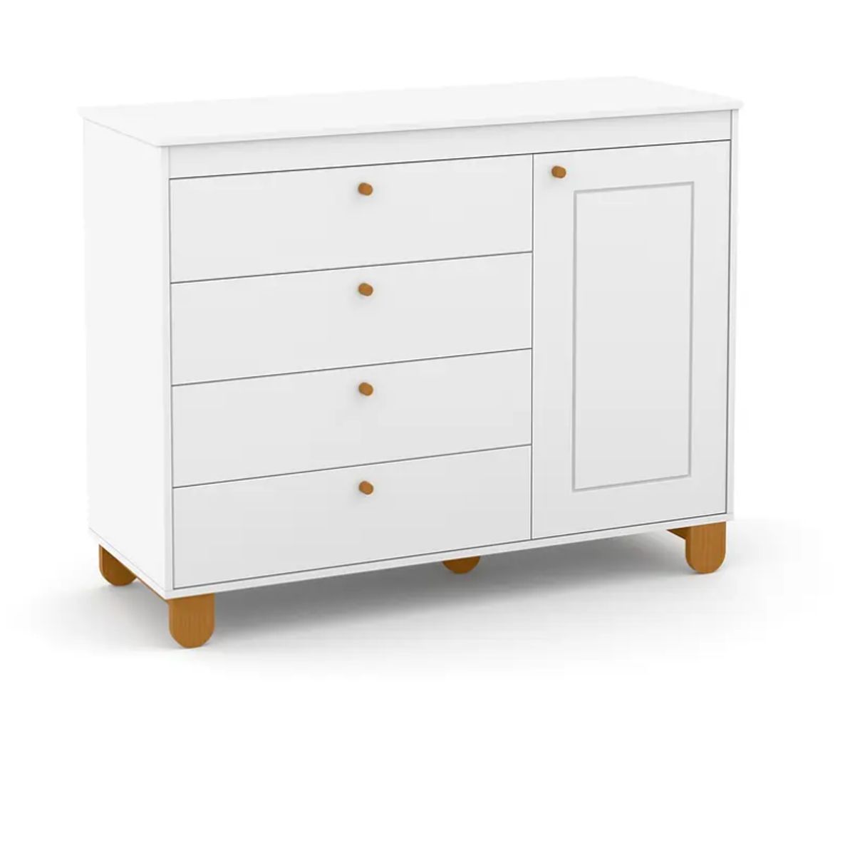 KIDSCOOL - Comoda Zupi Con Puerta Blanca