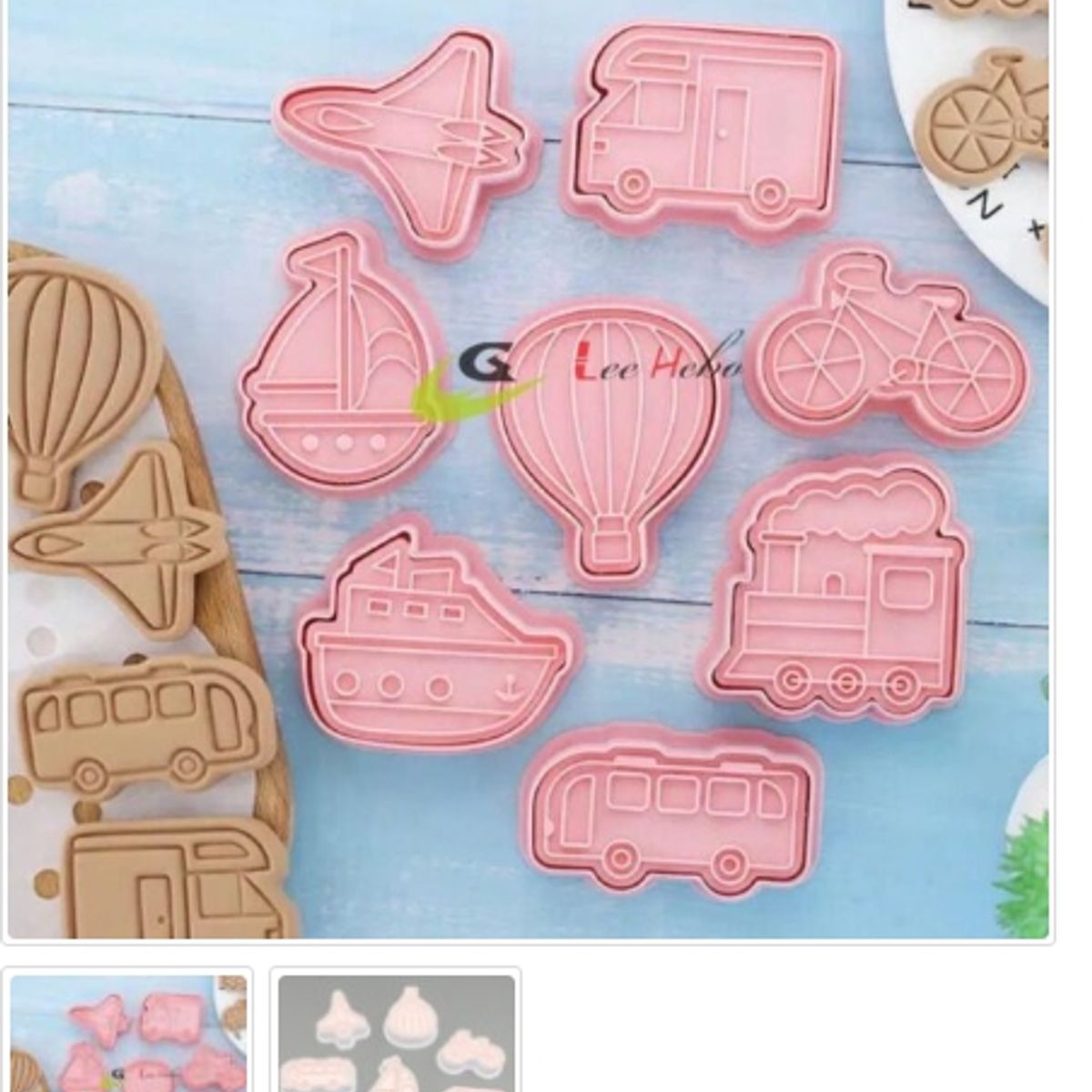 GENERICO - Cortador De Galletas 8 Piezas De Plástico Con Figuras De Autos