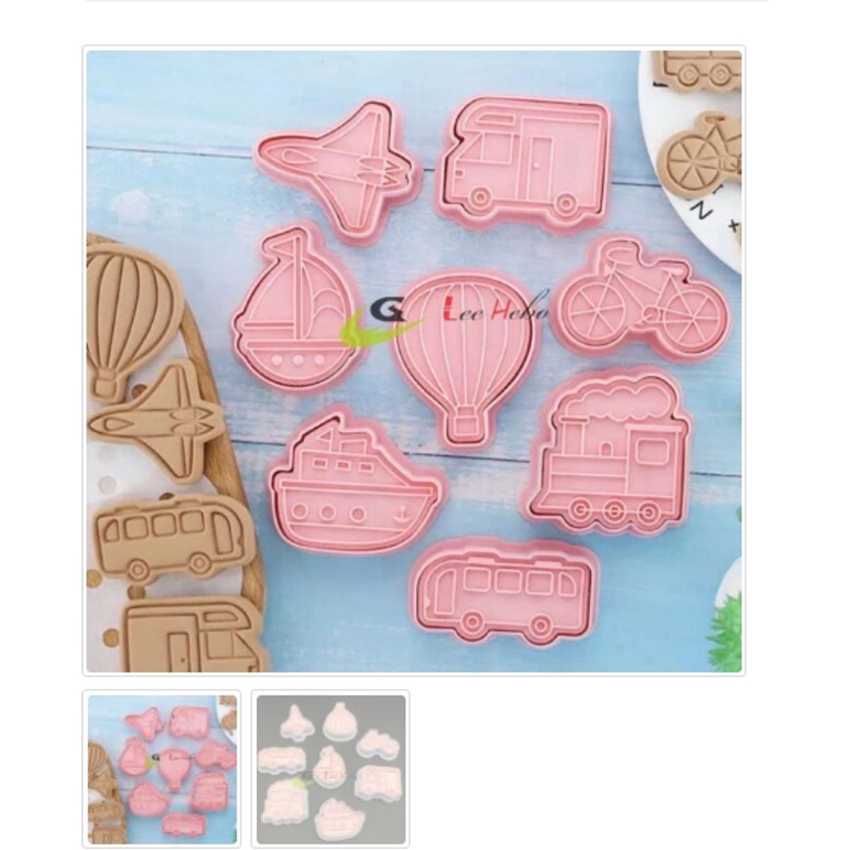 GENERICO - Cortador De Galletas 8 Piezas De Plástico Con Figuras De Autos