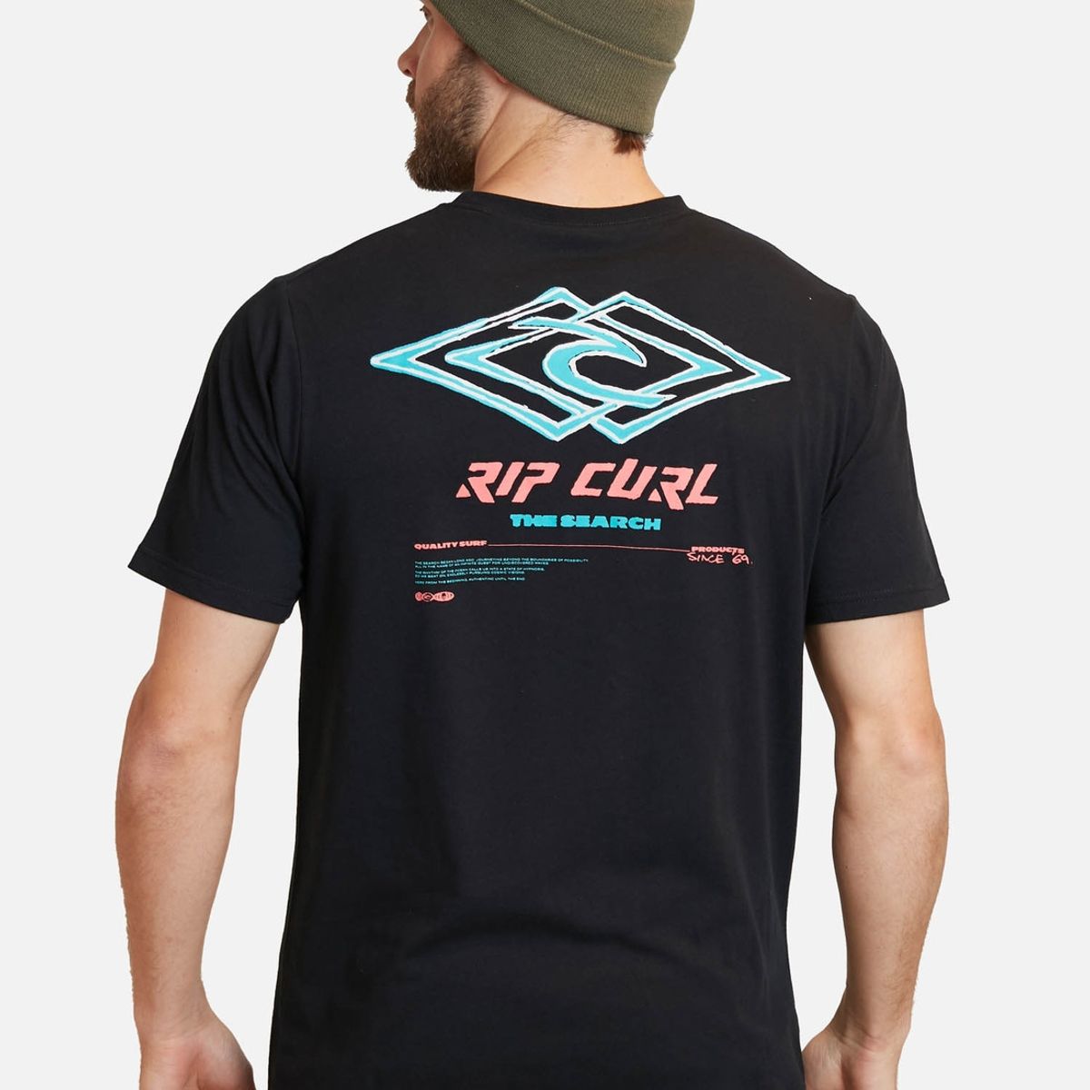 RIP CURL - Polera Double Ups Ss Tee Negro Hombre Rip Curl