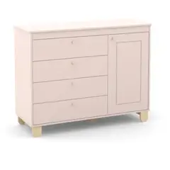 KIDSCOOL - COMODA ZUPI CON PUERTA ROSADA