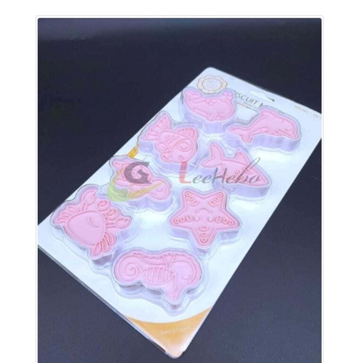 GENERICO - Cortador De Galletas 8 Piezas De Plastico Figura Pez Delfin