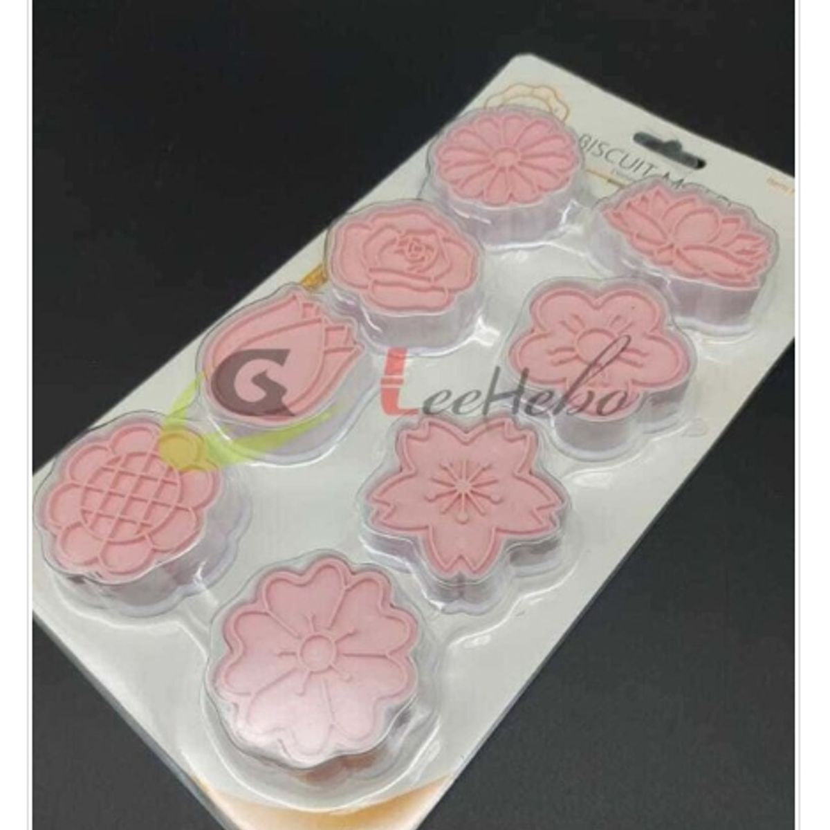 GENERICO - Cortador De Galletas 8 Piezas De Plastico Figura Rosas