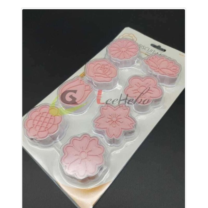 GENERICO - Cortador De Galletas 8 Piezas De Plastico Figura Rosas