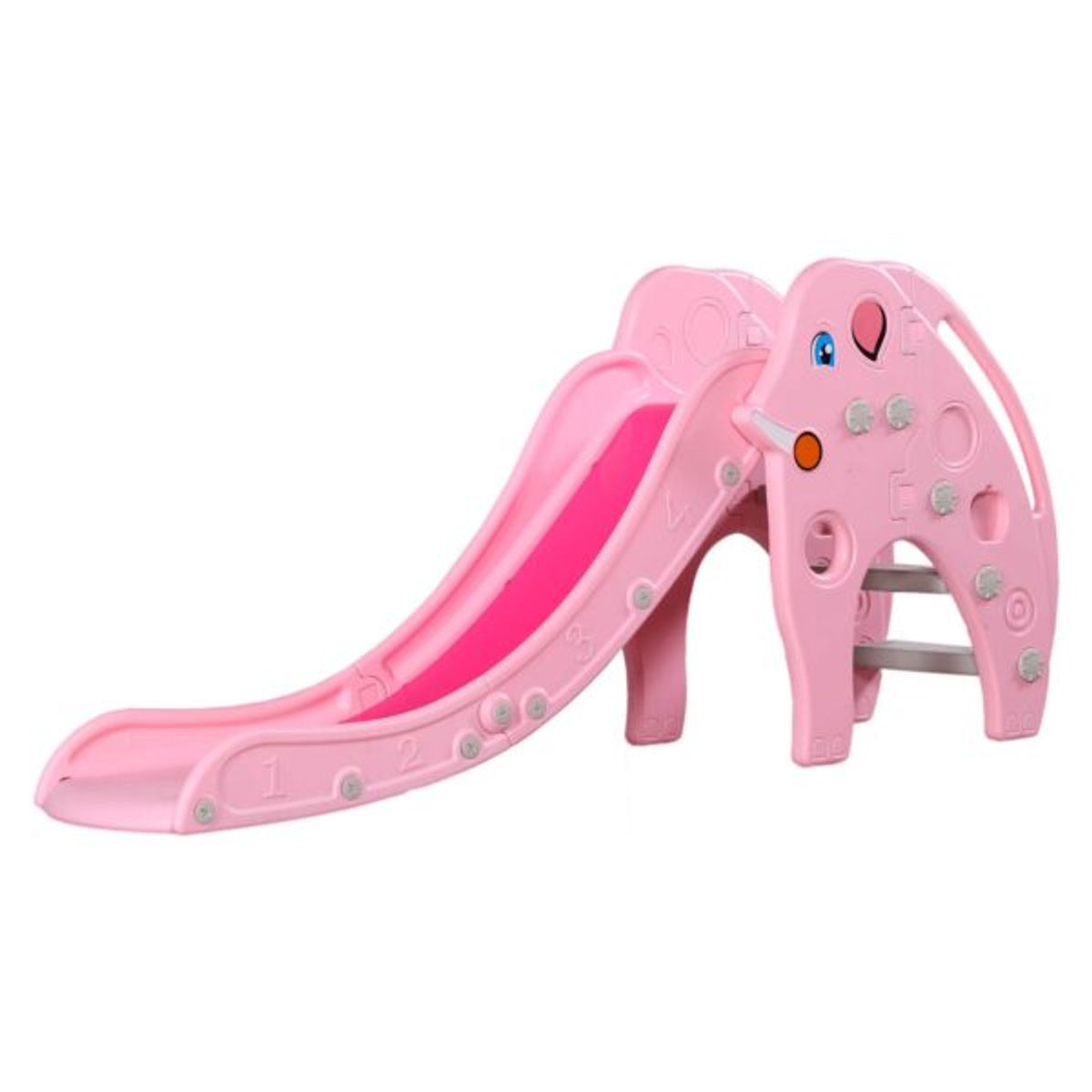 IGPRO - Resbalin Elefante 2 En 1 Con Aro Baloncesto Rosado