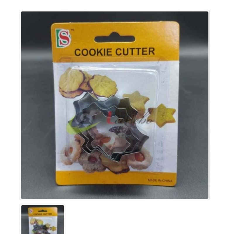 GENERICO - Cortador De Galletas 3 Piezas Acero Inoxidable