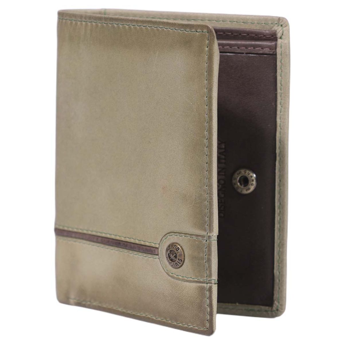 GINO RODINIS - Billetera Hombre Texas 1.161 Verde/Marrón Gino Rodinis