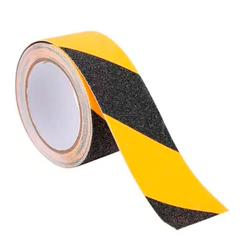 GENERICO - Cinta Adhesiva Antideslizante Amarillo-Negro 5cm x 10mts