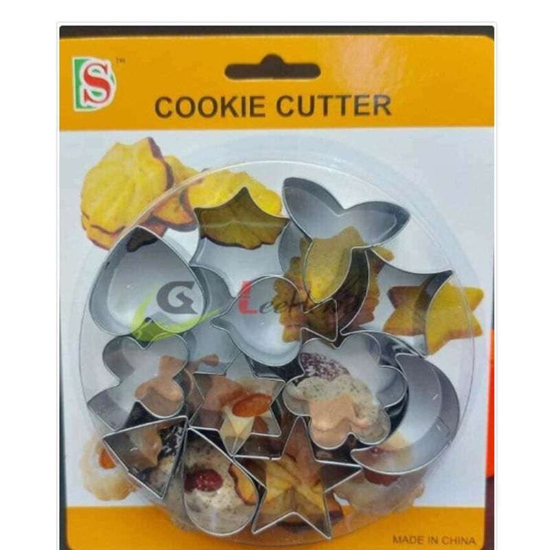GENERICO - Cortador De Galletas 12 Piezas Acero Inoxidable
